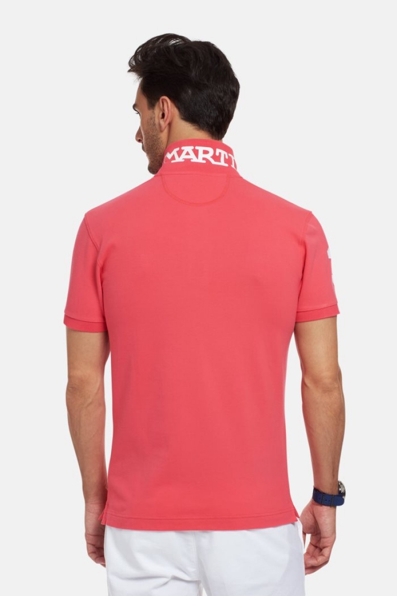 La Martina Slim-fit Stretch Piqué Muške Polo Majica Koraljne | QYV-6903