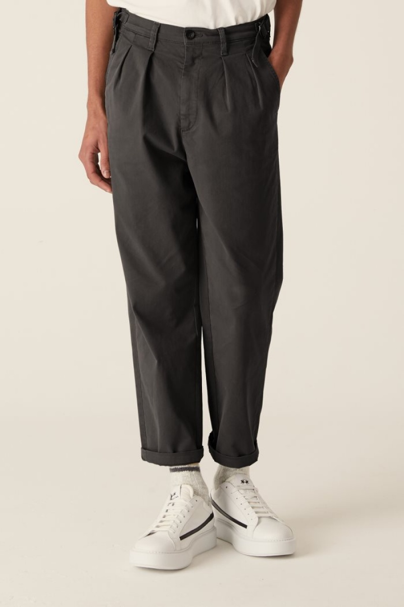 La Martina Stretch Cotton Chino Hlače Crne | VJP-0549