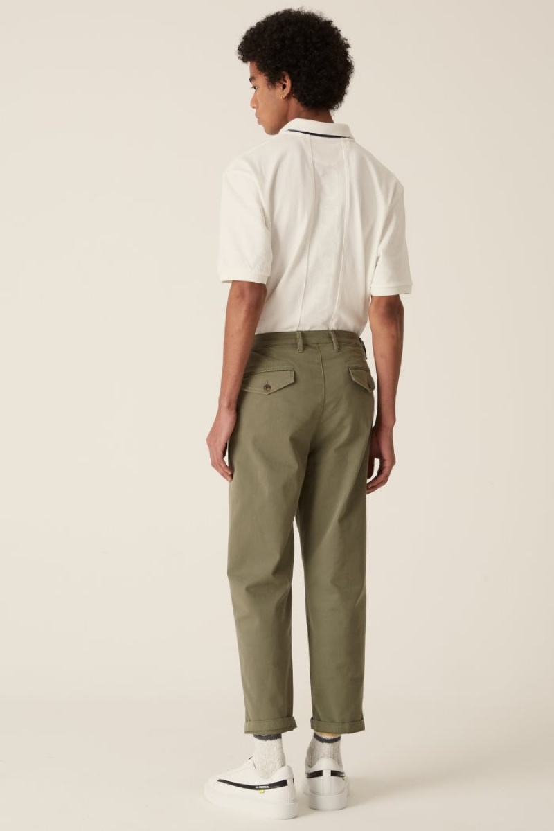 La Martina Stretch Cotton Chino Hlače Tamno Zelene | CXJ-9085