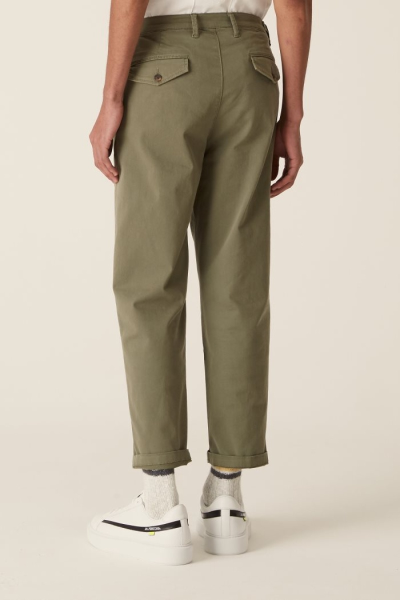 La Martina Stretch Cotton Chino Hlače Tamno Zelene | CXJ-9085