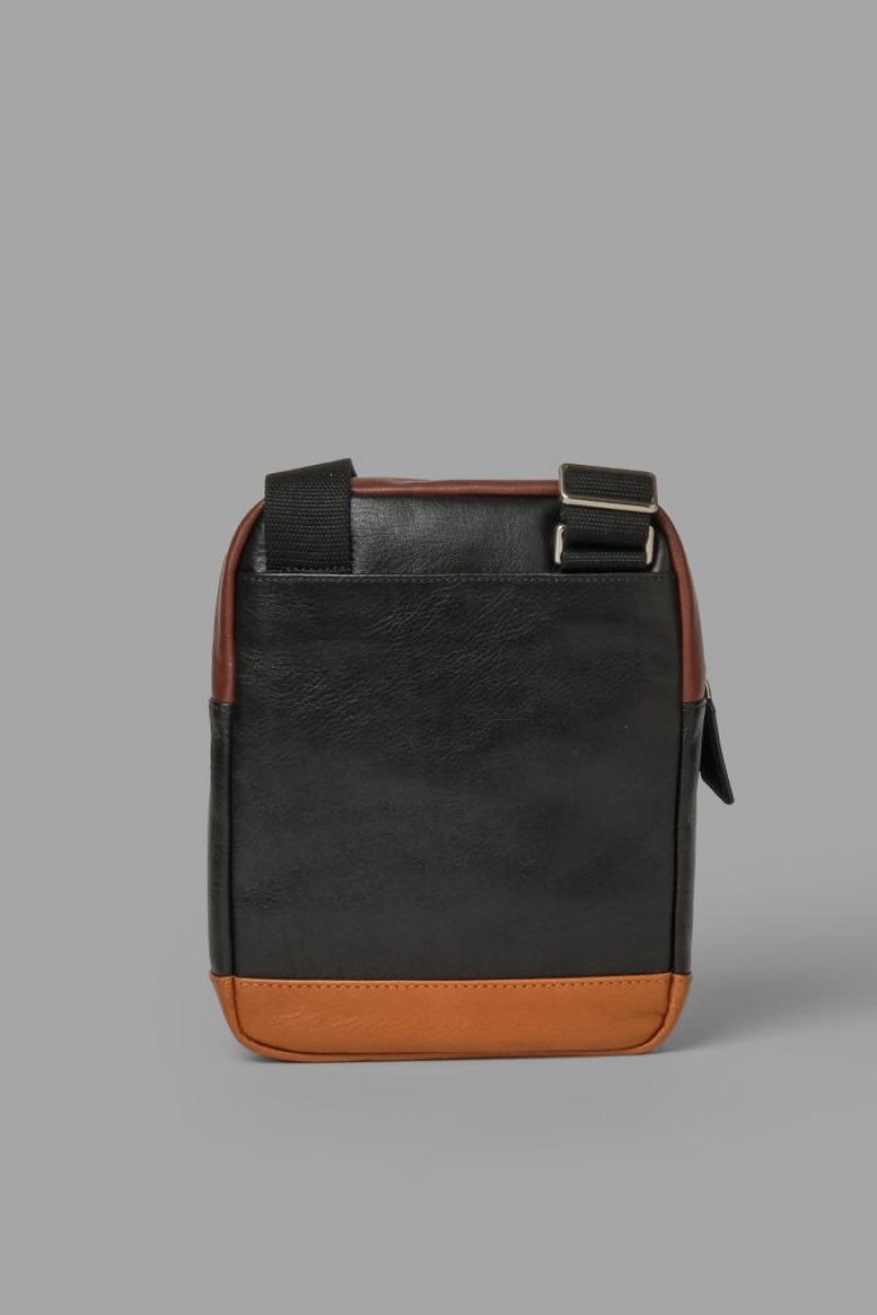 La Martina Two-tone Muške Crossbody Torba Tamnoplave Smeđe | CSS-6244